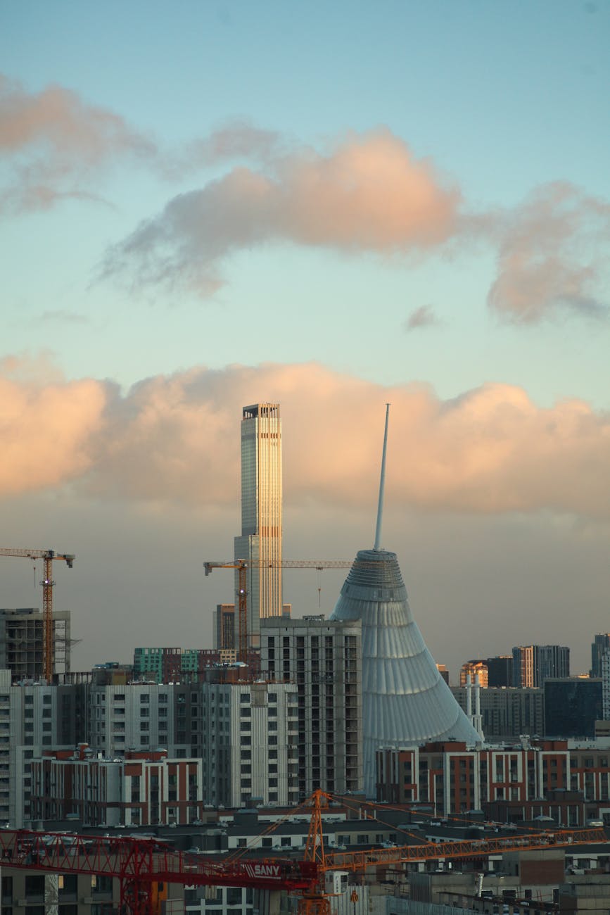 Free stock photo of aerial city view, architecture, astana